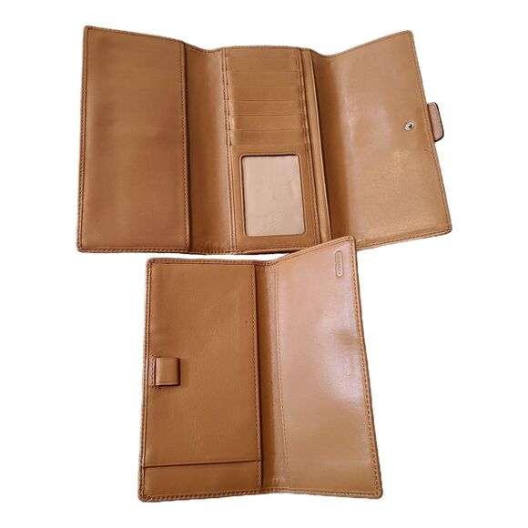 Coach - Set of TWO Signature Monogram Canvas & Leather Trim Vintage Wallets - Picture 3 of 8